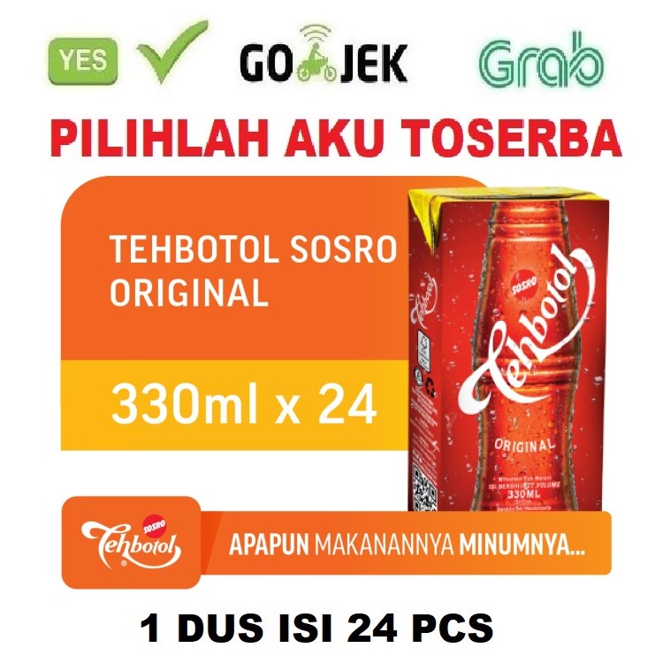 

Teh Botol Sosro Kotak Original 330 ml - ( HARGA 1 DUS ISI 24 pcs )