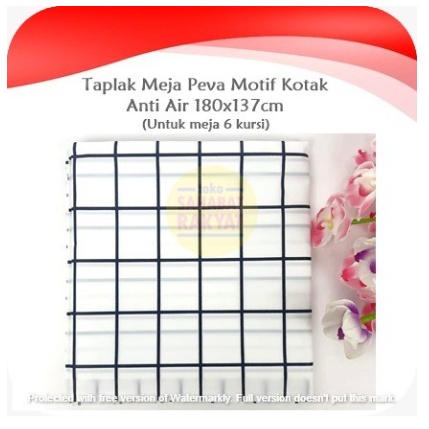 Taplak Meja Peva Motif Kotak Anti Air Motif Kotak