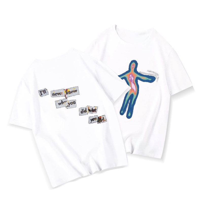 RDGF kemeja leher bulat kaos murah pola kartun anime kaos cotton PRIA &amp; WANITA (UNISEX)