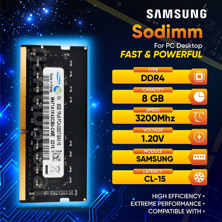 Ram Laptop 8GB DDR4 3200 PC4-25600 Sodimm