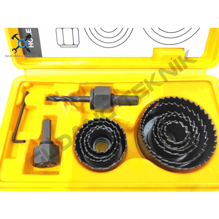 Mata Bor Kayu Hole Saw SET isi 13 Pcs 0450-003 HASSTON PROHEX / Hole Saw Kit Pelubang Kayu 13pcs 0450 003 HASSTON PROHEX