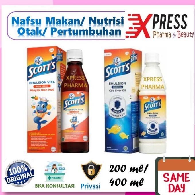 

XPRESS Scott's Emulsion Minyak Ikan Vitamin Sirup Scott Scot len01