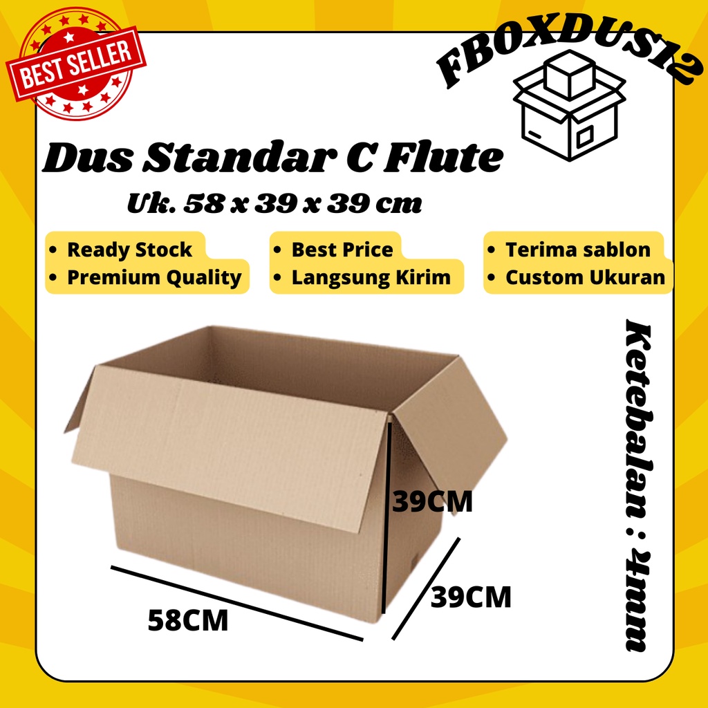 

KARDUS/DUS/KARTON/DUS PINDAHAN/KARDUS BESAR 58x39x39CM DOUBLEWALL KUAT BARU (MINIMAL ORDER 5PCS)