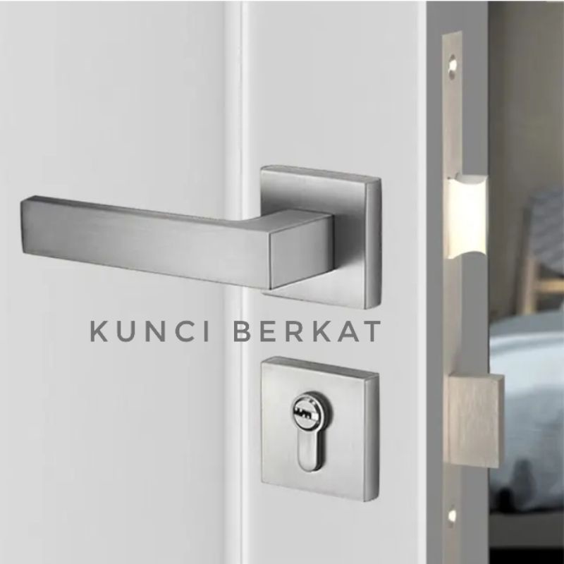 Handle Pintu Kotak Minimalis Ring Terpisah/Handel/Gagang Pintu/Pegangan Pintu