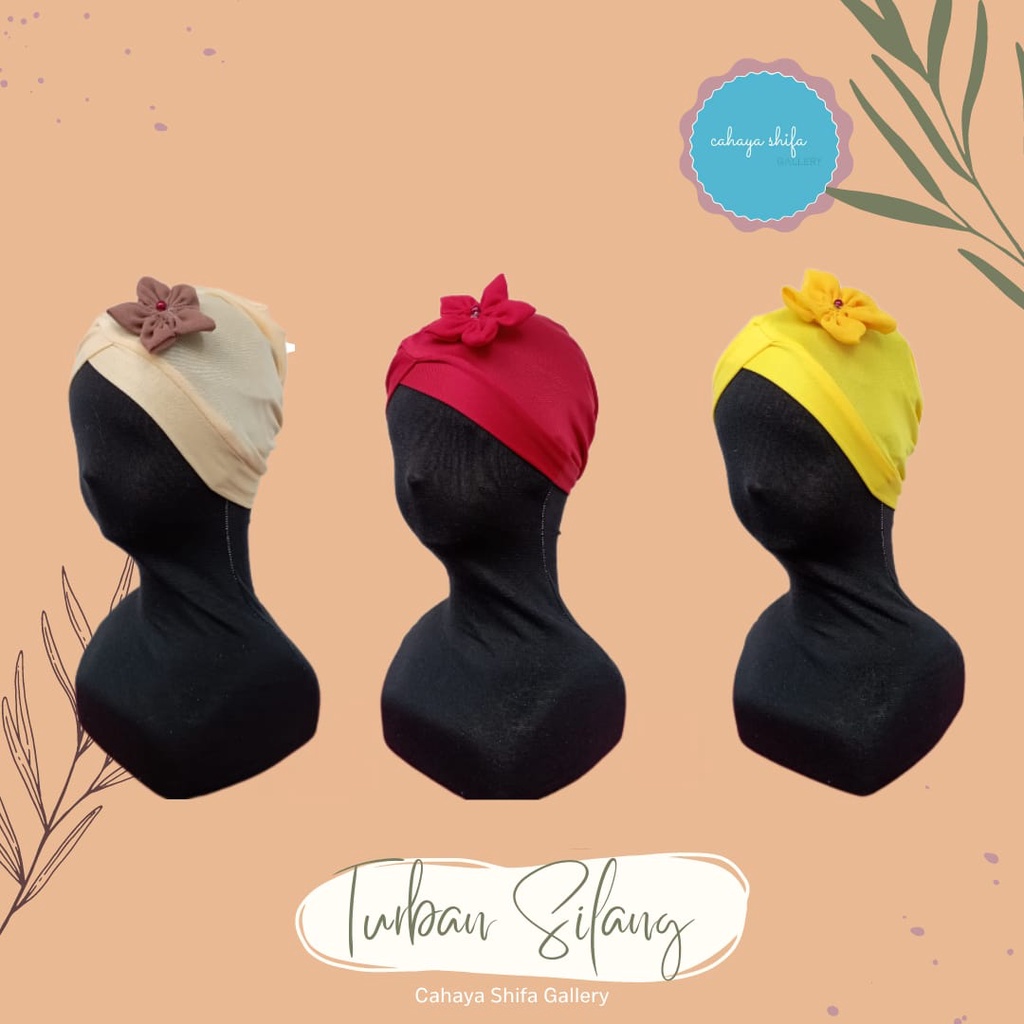 Turban Silang bunga / turban anak bayi usia 0-3 tahun  packing plastik perpcs