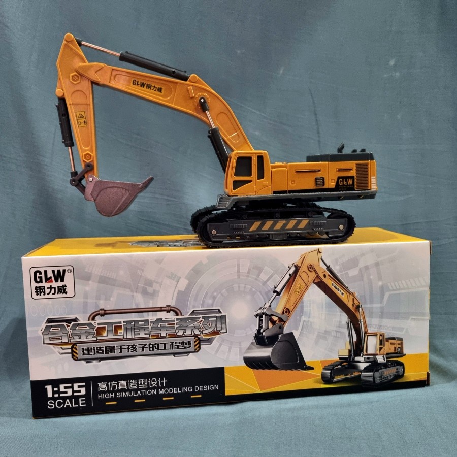 Diecast Excavator Beko konstruksi alat berat 1:55 GLW engineering