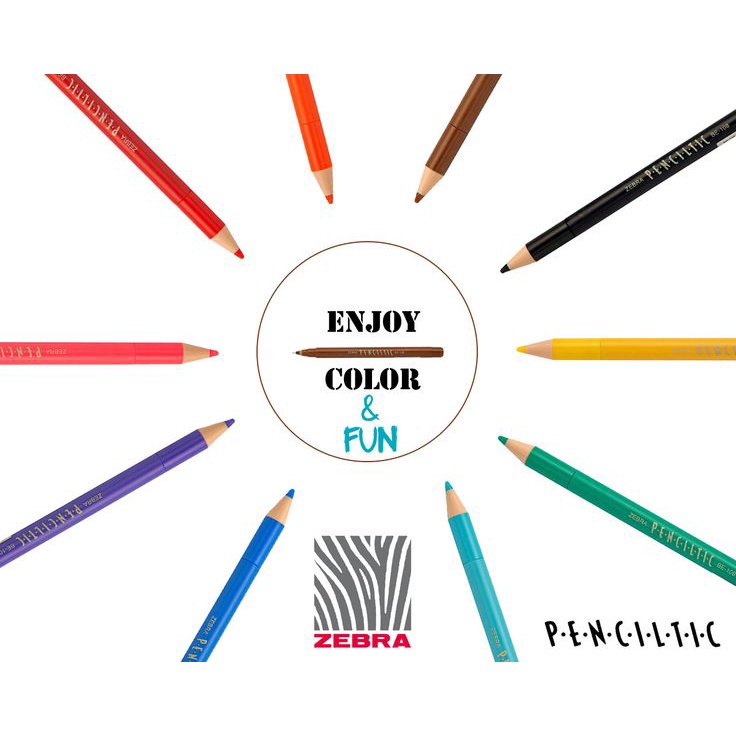 Pulpen Zebra Penciltic Fineliner 0.4 Brown