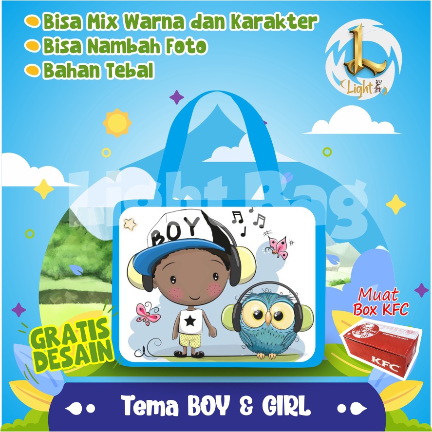 

Goodie Bag BOY & GIRL/Tas Ultah Custom/Goodie Bag Custom/Tas Ultah Unik/Souvenir Custom