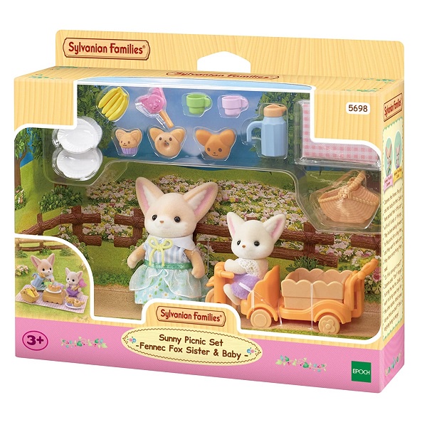 Mainan Koleksi Sylvanian Families Sunny Picnic Set - Fennec Fox Sister and Baby