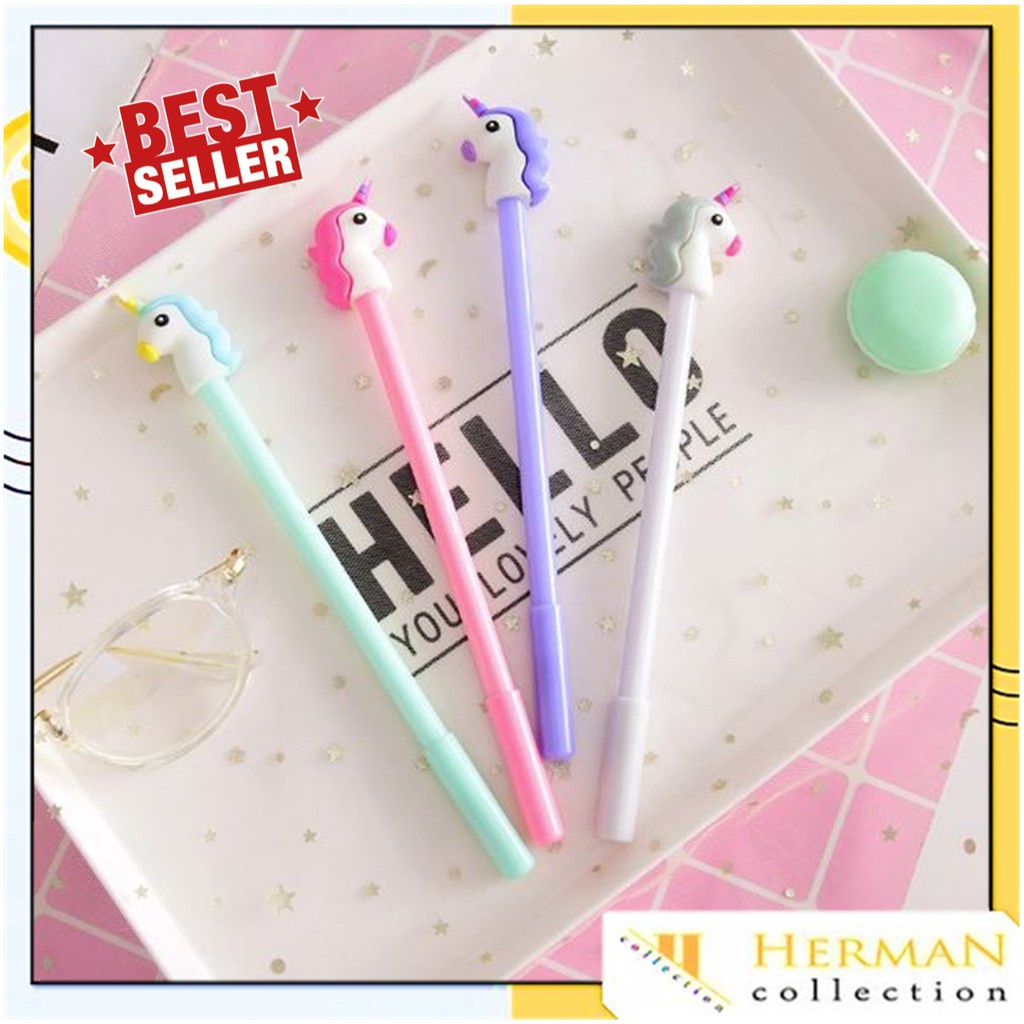 

HC Pena Karakter Cantik Kepala Unicorn Pulpen Karakter Unik Lucu Pena Karakter Pulpen Gel Alat Tulis Sekolah Motif Unicorn Murah