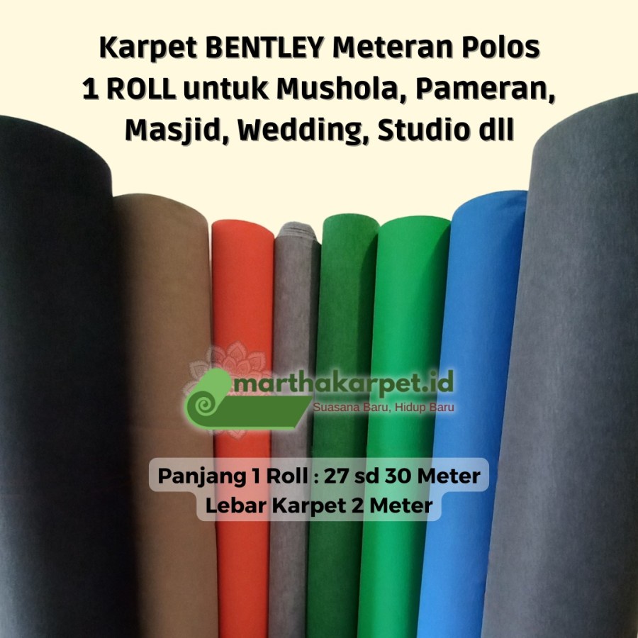 Karpet Bludru Bulu Tebal BENTLEY Lebar 2 meter [1 ROLL]