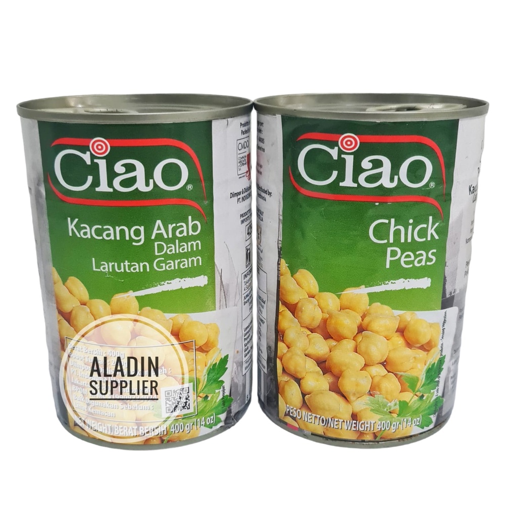 

Ciao Kacang Arab 400gr - Chick Peas / Garbanzo Beans Kaleng from Italy