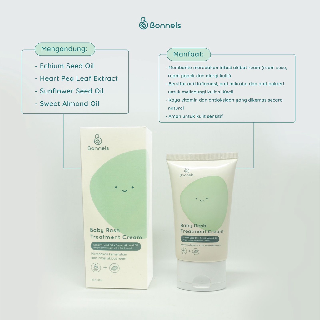 Bonnels Baby Skincare Series - Baby Deep Calming Gel - Baby Soothe Everyday Lotion - Baby Rash Treatment Cream