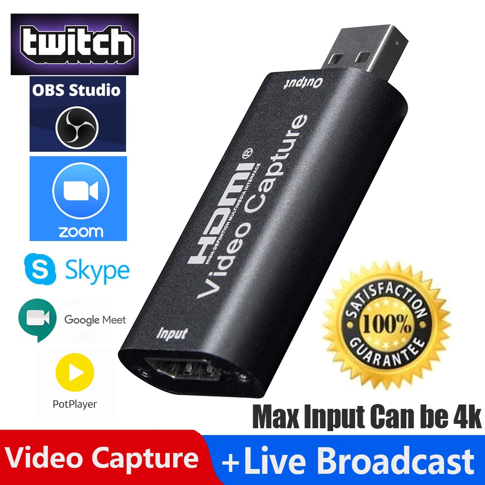 【LIPI】Mini USB 2.0 1080P Video Card Capture Grabber Multimedia HD Video Cards Support 4K Input USB