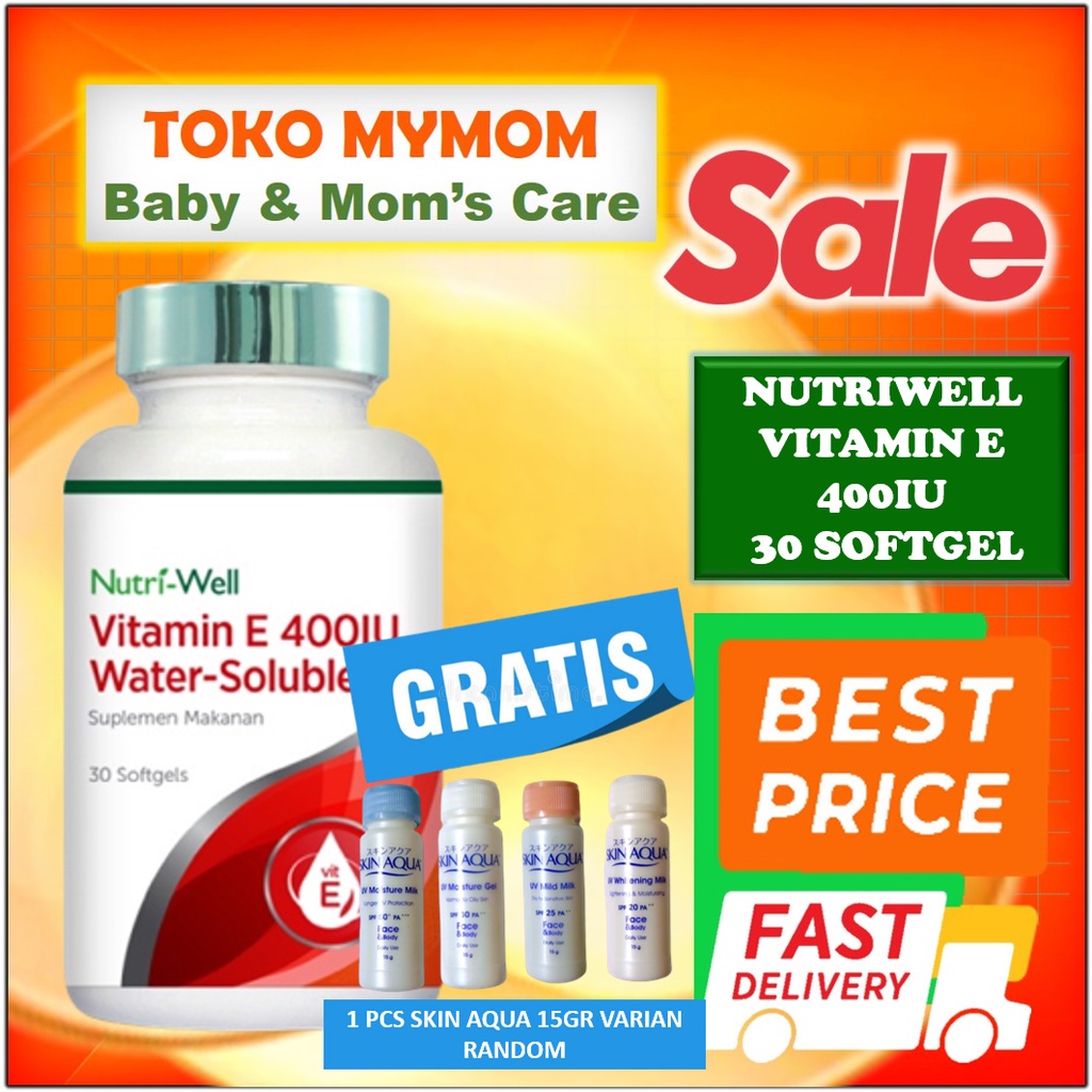 [BPOM] Nutriwell Vitamin E 400-IU Isi 30 Softgel  / Nutri-Well Vitamin E / Vitamin Daya Tahan Tubuh / MY MOM