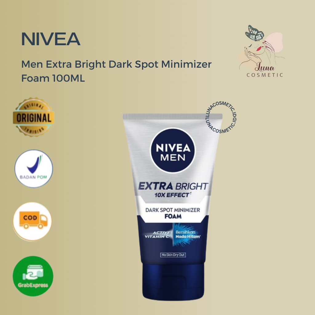 NIVEA MEN Extra Bright Dark Spot Minimizer Facial Foam - 100 ml