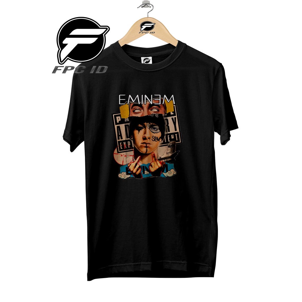 Kaos Distro Musik Hip Hop Rapper Eminem Cotton Combed 30s Premium Fpc Id