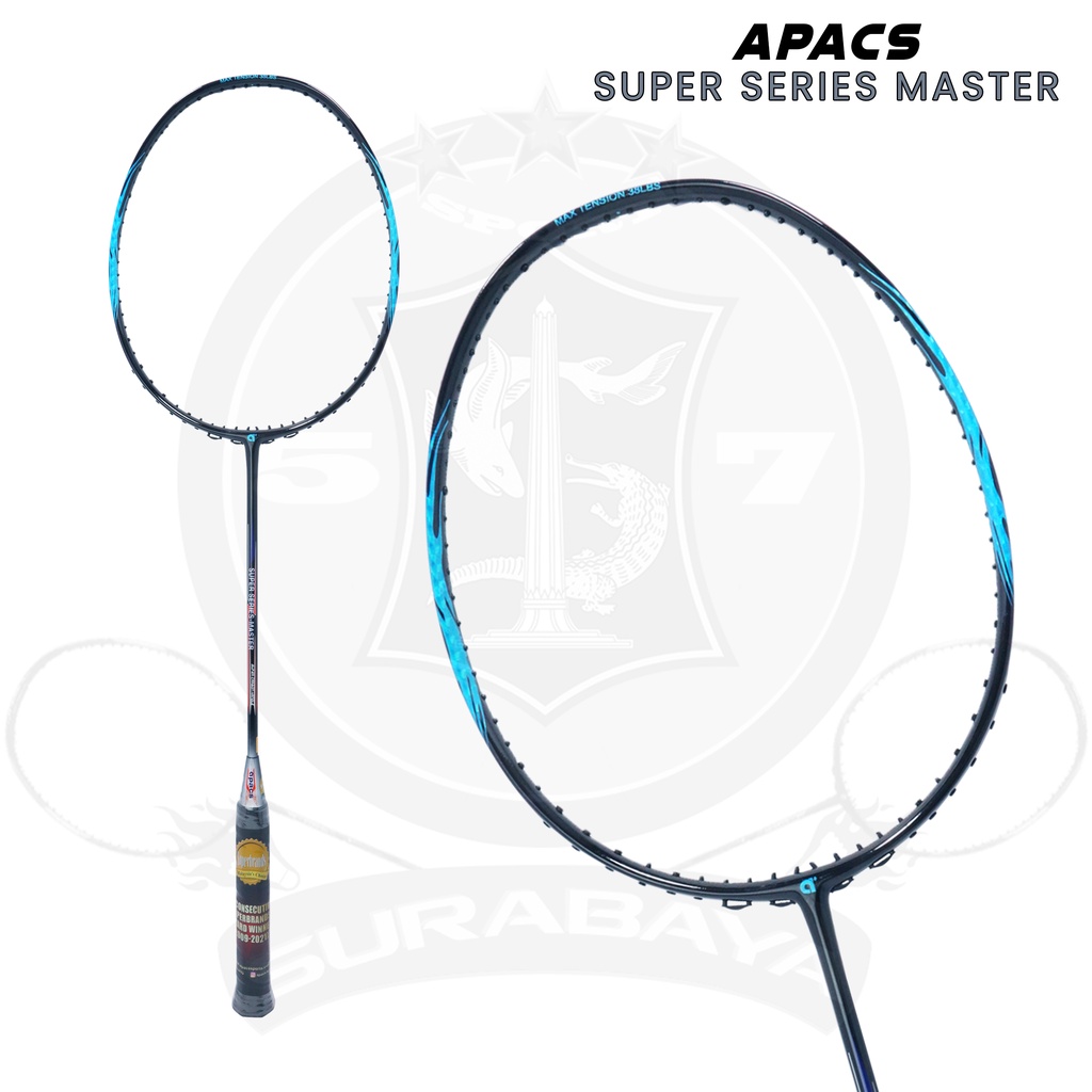 Raket Original Apacs Super Series Master Bonus Senar dan Tas Badminton
