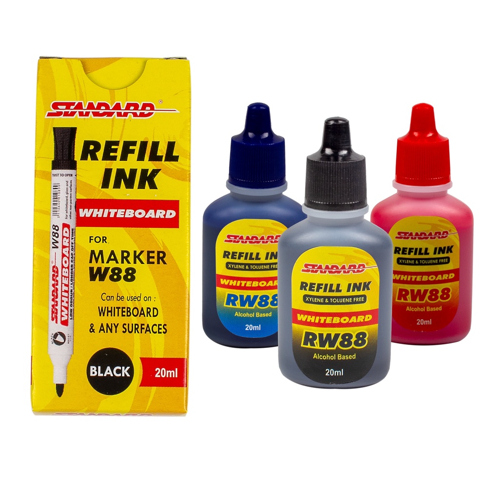 

(TINTA ISI ULANG) REFILL SPIDOL PAPAN TULIS WHITEBOARD STANDARD W88 / RW-88 (BISA DIHAPUS)
