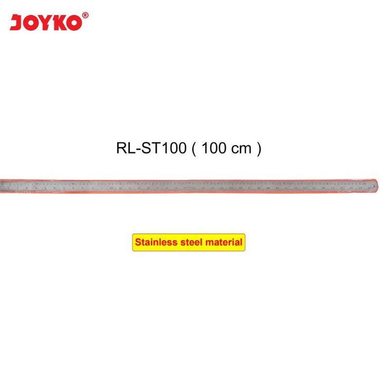 

RL8 Penggaris besi joyko100cm 1 meter mistar f0ywg