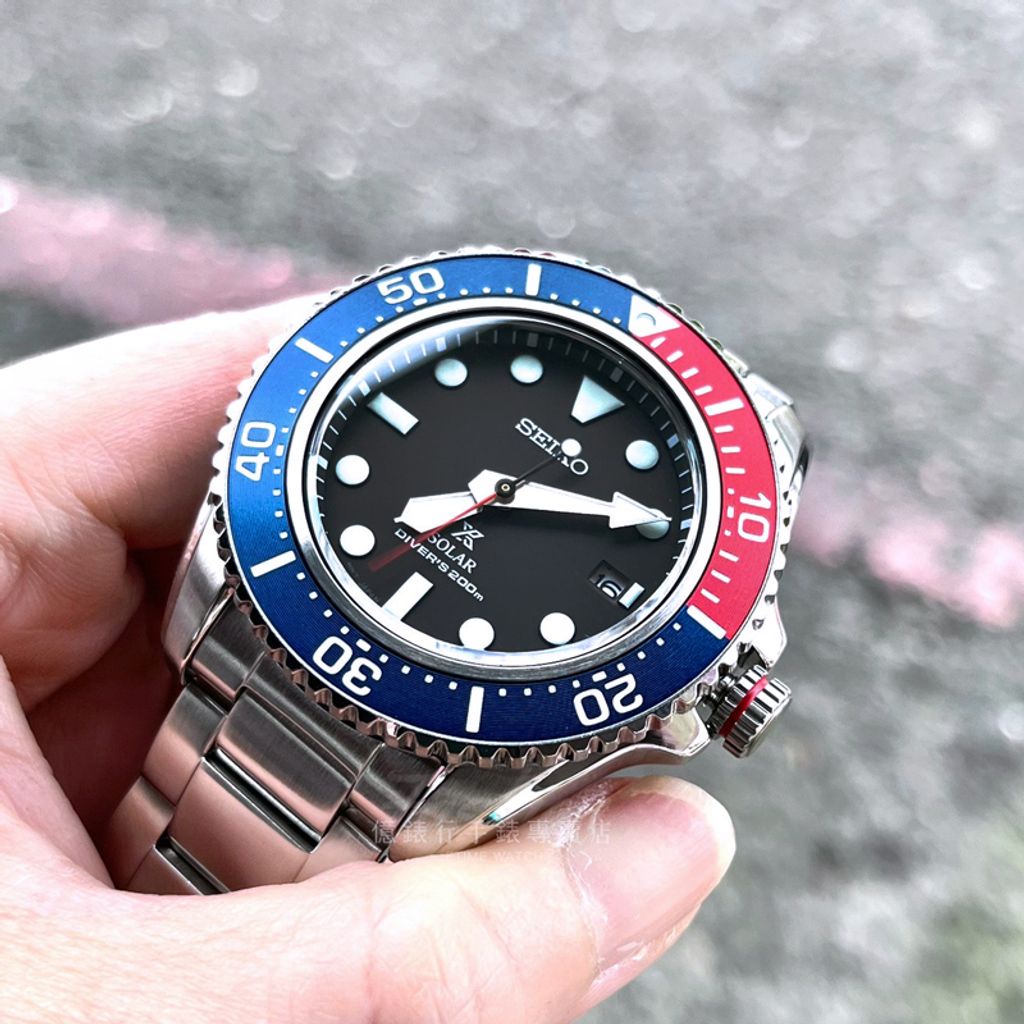 Seiko Prospex SNE591P1 Solar Diver Pepsi - Jam Tangan Pria SNE591