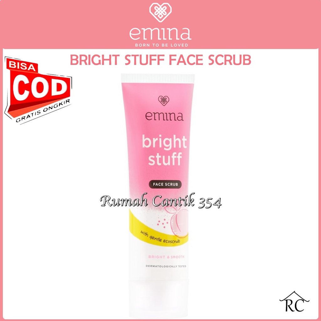 Emina Bright Stuff Face Scrub 50ml | Scrub Wajah RUMAH CANTIK