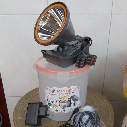 Senter Kepala LED 200W Asli Kiseki CK - 998 Baterai Lithium 10000mAh Jarak 500meter / Senter kepala jarak jauh 200W 500meter Rechargeable