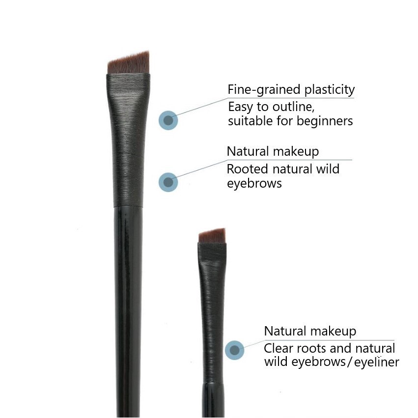 Kuas Alis 2 IN 1 Double Eyebrow Brush Dengan Sikat Bulu Mata Eyeliner Pen Eyebrow Brush Premium Pembentuk Alis Alat Makeup Kecantikan Face Eye tools