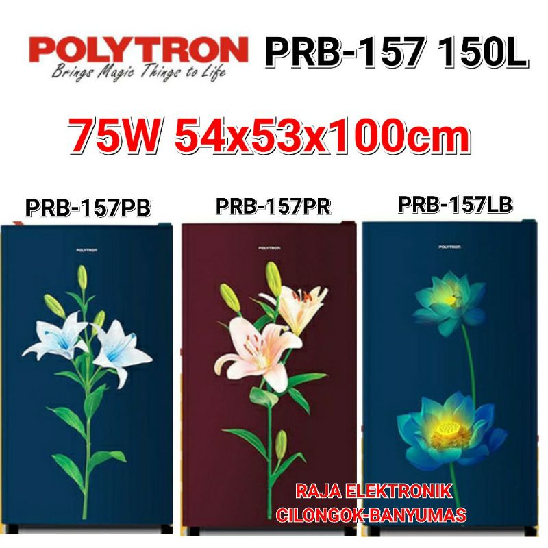 kulkas polytron PRB 157R lemari es 1 pintu polytron PRB157