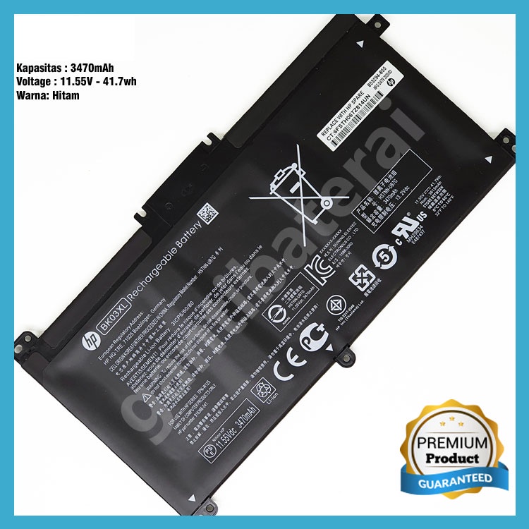 Baterai HP X360 14M-BA011DX 916366-421 BK03XL HSTNN-LB7S