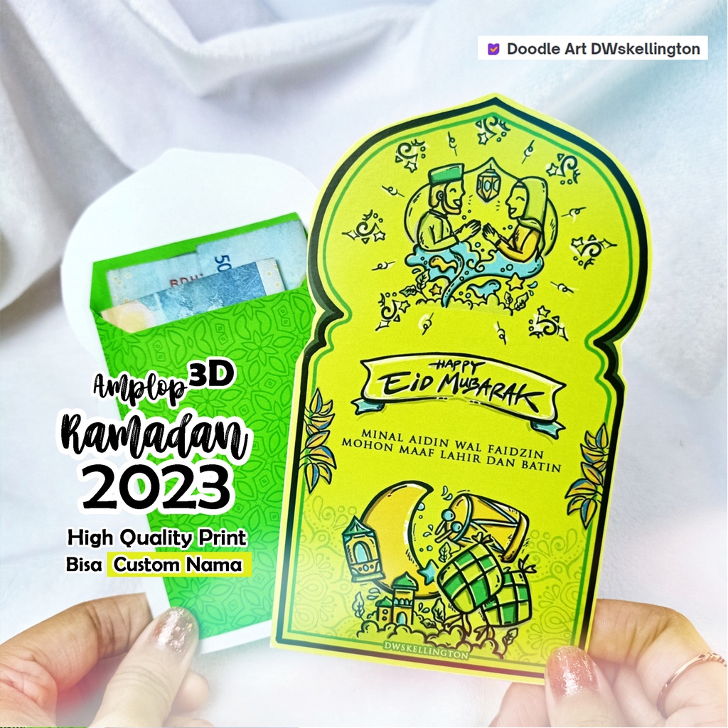 

Amplop Unik Ramadan 3D Karakter Lebaran Idul Fitri Parsel Hampers DWS