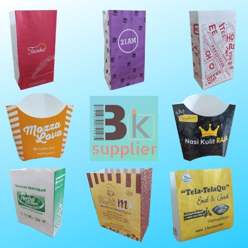 

Paperbag Universal Isi 100Pcs/ Kantong Bungkus Kemasan Fried Chicken 017