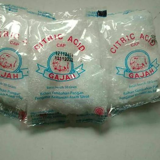 

➯ Citrid acid citrun cap gajah 1 pak/20 bks ➩