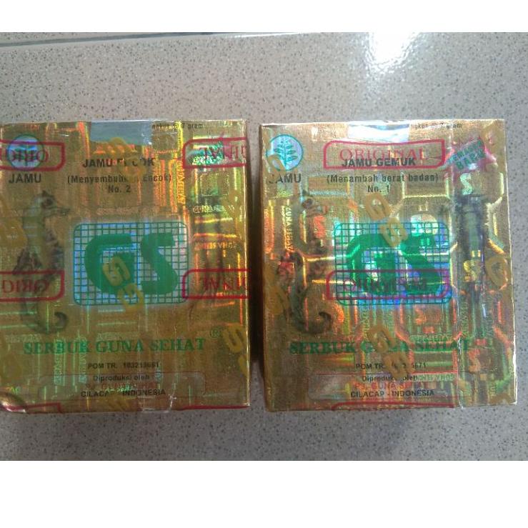 

⚡TOK SIAP 【COD jamu GS no 1 no 2 guna sehat - isi 25 bungkus @7gr
