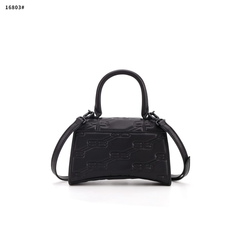 S BB-Mono Mini Padded Leather Bag's Black Hardware 16803