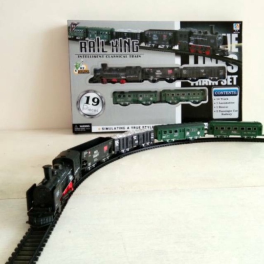 

Unik Mainan Anak Kereta Api Rail King 19pcs Ukuran Besar - 13pcs Limited