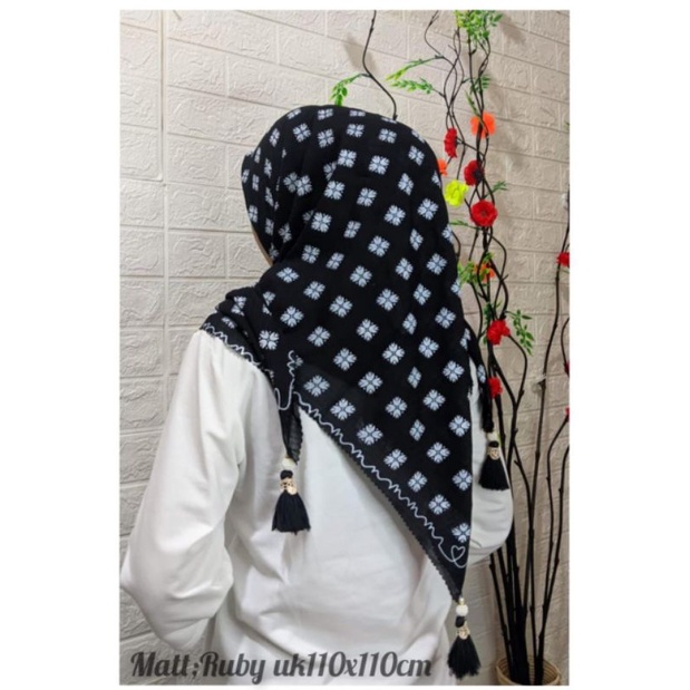 SEGI EMPAT BANDUL BAHAN WAFFLE RUBY/ POTTON STAR MOTIF MILLENIAL UKURAN 115*115 CM TERBEST SELLER