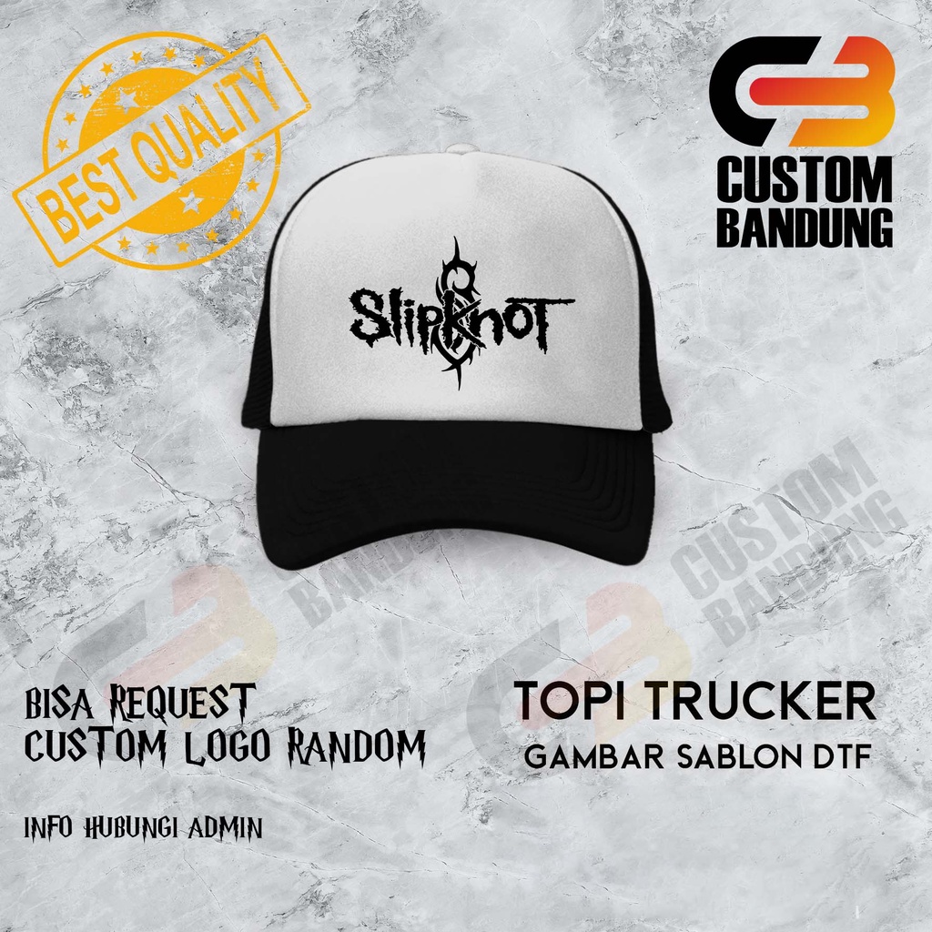 Topi Trucker SLIPKNOT Pria Wanita Topi Jaring Aura Jala Trucker Cap Bisa Tulis Nama Bisa COD Original High Premium Quality