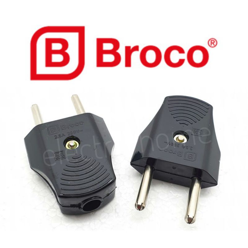 BROCO STEKER GEPENG 344LN / Colokan Listrik