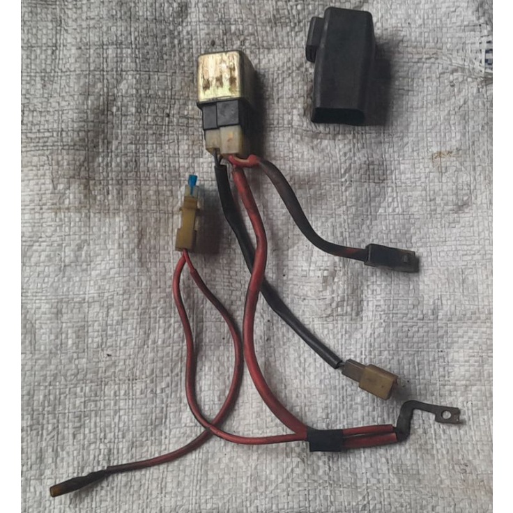 kabel Bendik stater dan kabel aki kabel Eccu minus dan plus Yamaha Byson bison Original. 2nd bekas