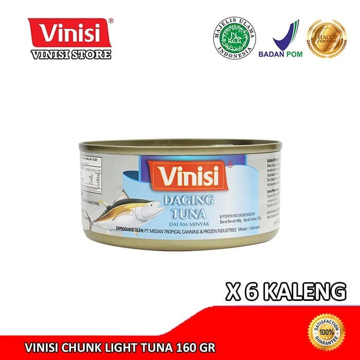 

PAKET 6 KALENG VINISI CHUNK LIGHT TUNA 160 GR