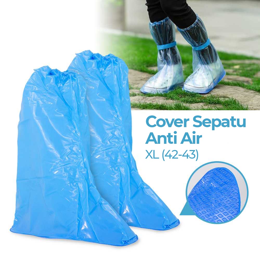 Safebet Cover Sepatu Anti Air &amp; Hujan Waterproof Shoe Protector Blue