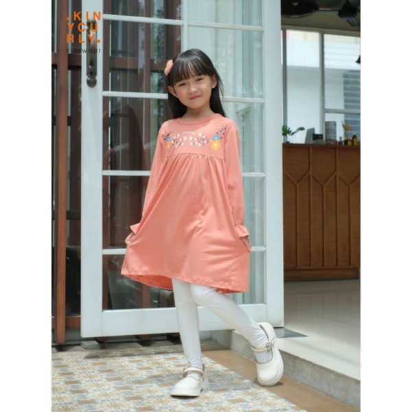 Tunik Anak Asha Long Kinycurly Original Kaos Super Premium