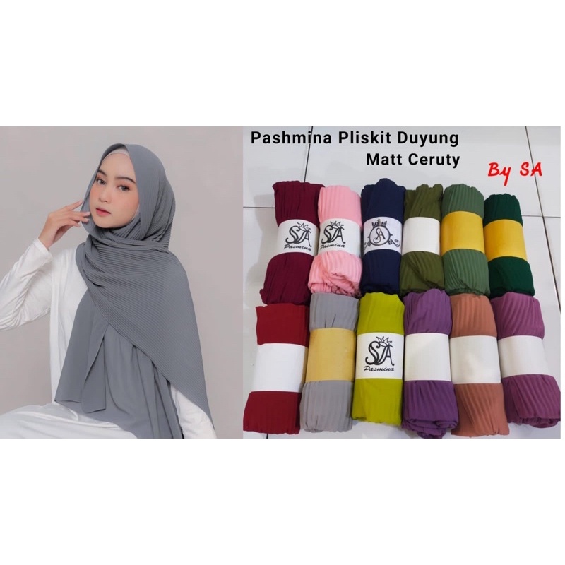 Grosir Hijab Pashmina Plisket Duyung Jilbab Pashmina Plisket Ceruty Jilbab Terlaris Termurah