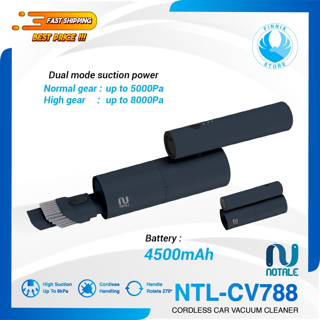 Notale Portable Car Vacuum Cleaner Mobil 8000kPa - Penyedot Debu