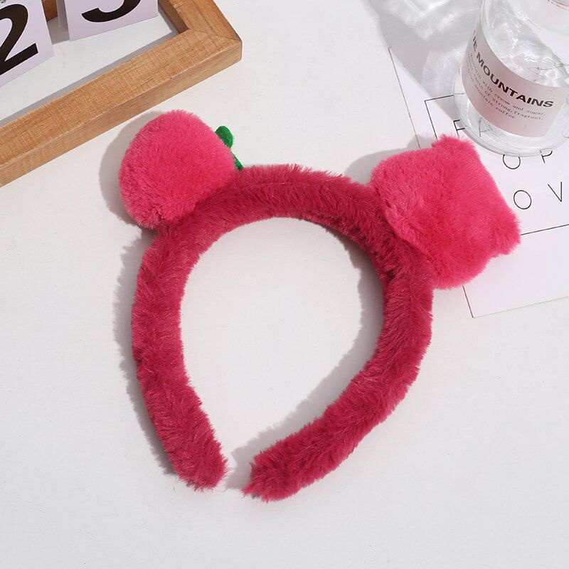 TS01-BD0053 Bando wanita fashion boneka strawberry Bandana anak lucu impor korea