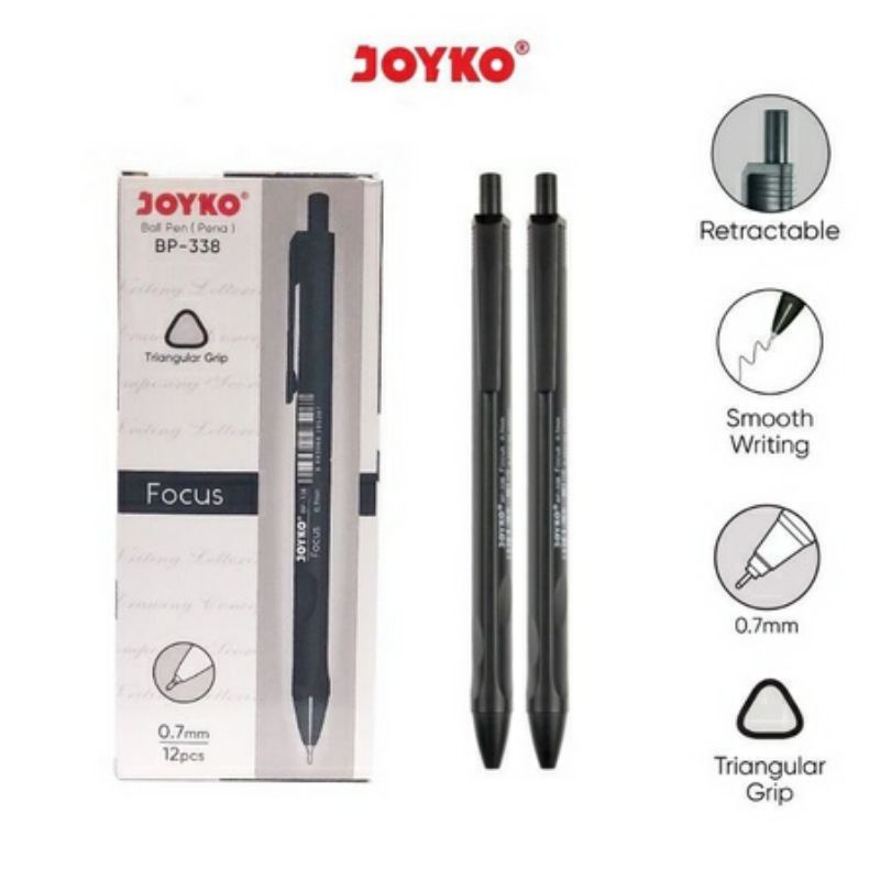 

Pulpen / Bolpoin Joyko FOCUS BP-338 0.7mm Satuan