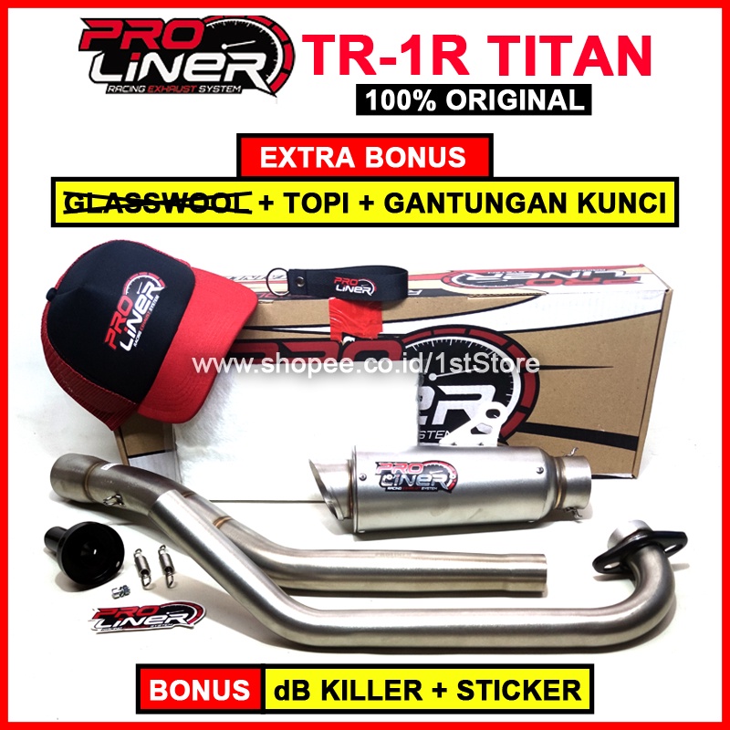 ORIGINAL PROLINER TR 1R TITAN SHORT LONG KNALPOT RACING R15 V3 CB CBR 150R SONIC SATRIA FU GSX 150 V