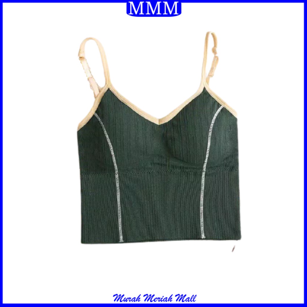 MMM Tank Top Yoga Wanita 6410 Bra Sport Tanpa Kawat BH Push Up Elastis Pakaian Dalam Wanita Olahraga