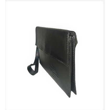 dompet pria/wanita clutch handabag/tas tangan hitam kulit sintetis size 23x1,5x15 cm